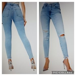 J867 GUC $149 Good American Good Legs Distressed 11" Rise size 12/31